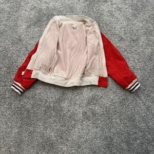 Vintage Baseball Bomber Jacket Youth Medium Sports Patches 70s 80s